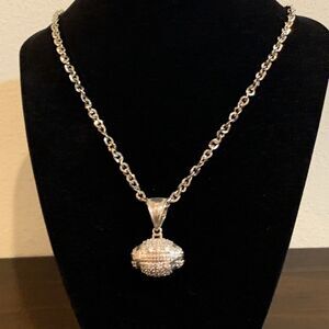 FOOTBALL CHARM 925 STERLING SILVER with chain I will throw in.